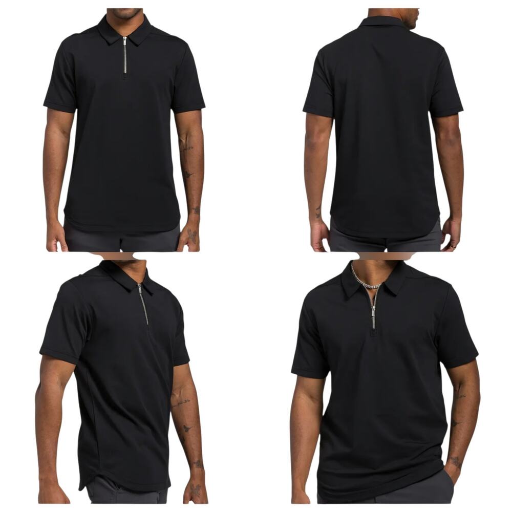 BYLT Lux Zip Polo Black sz M Quarter-zip - Picture 9 of 9